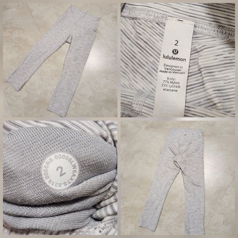 Lululemon Wunder Under Crop Womens Size 2 High Rise 21" Luxtreme Yoga Leggings